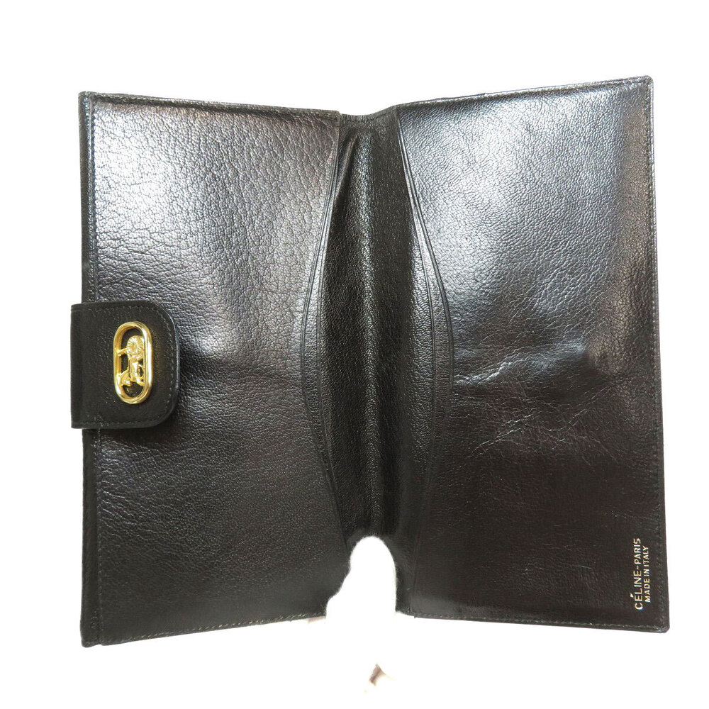 Celine long leather calfskin Wallet logo wallet - Picture 4 of 8